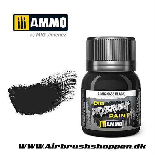 AMIG 653 DRYBRUSH Black Brown  40 ml. AMIG0653